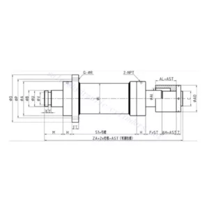 HROD Biaxial Type With Adjustable Cap Circular Hydraulic Cylinder
