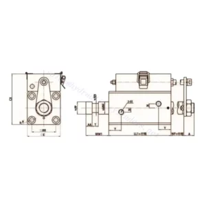 50-100 Double Acting Double Axis MDC Series Compact Mold Cylinder