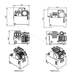 2.2KW Without Cooling Fan Standard Hydraulic Power Unit Pack