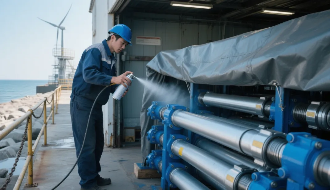 Lubricating energy hydraulic cylinder