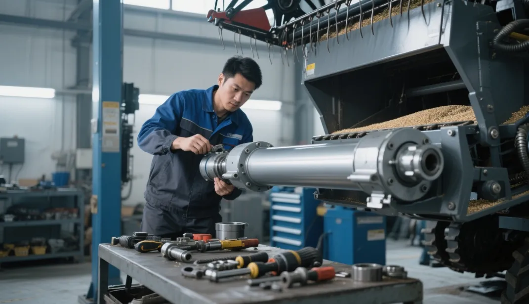 Grain Unloading Hydraulic Cylinder for Rice Harvester-3