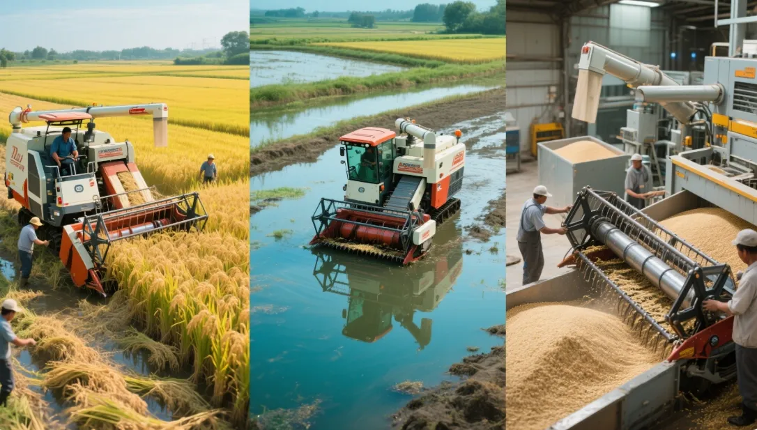 header hydraulic cylinder for rice harvester application