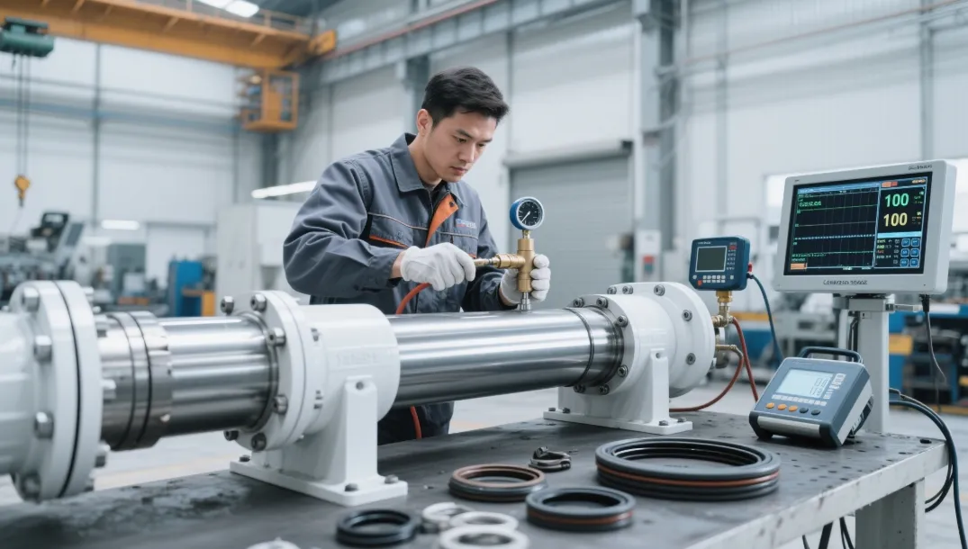 Professional servicing of stacker reclaimer hydraulic cylinder
