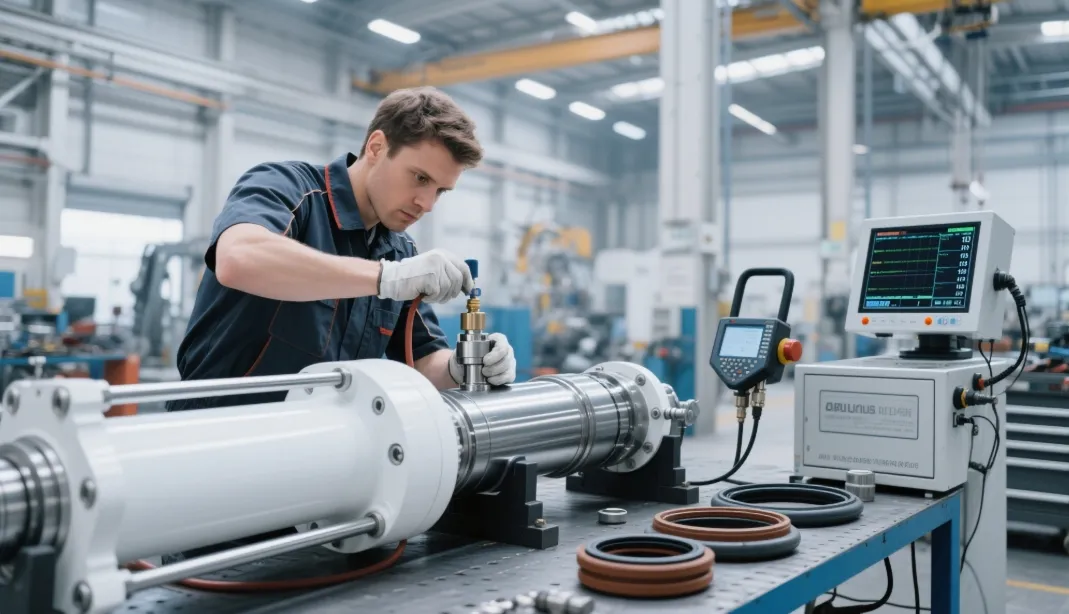 Protecting construction hydraulic cylinder