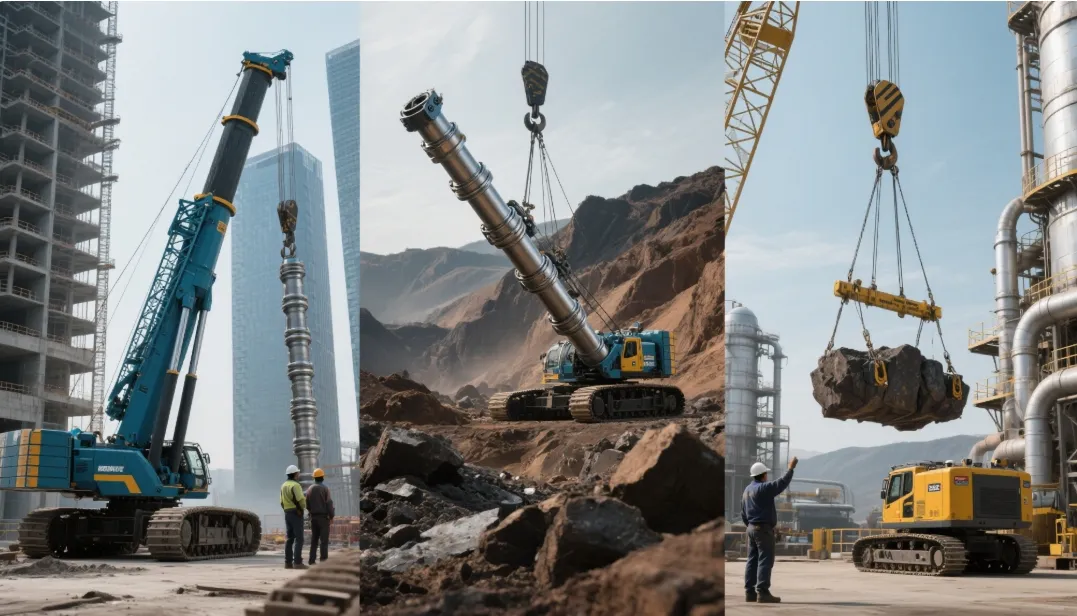 Luffing Hydraulic Cylinders for Telescopic Crawler Crane Application