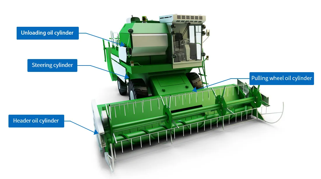 Grain Unloading Hydraulic Cylinder for Rice Harvester Construction